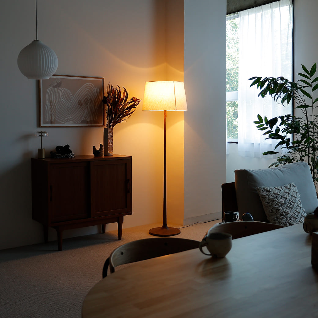 m-fl11 フロアーランプ take5 ウォールナット