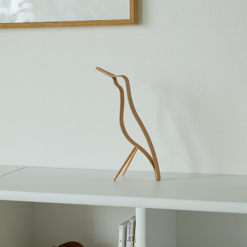 m-ob01 Cooee Design (クーイーデザイン) Woody Bird High 25cm オーク