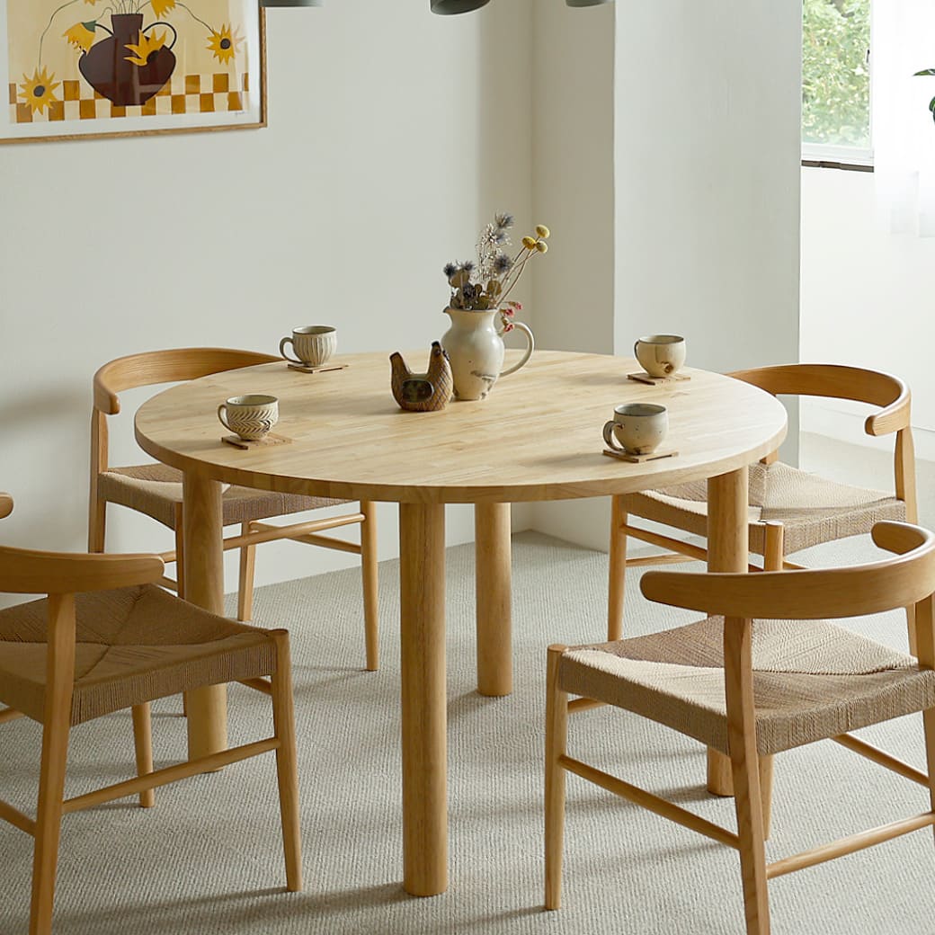 m - dt09 直径120cmラウンドダイニングテーブル - miion|北欧ナチュラルモダン家具・インテリア通販 miion(ミオン)