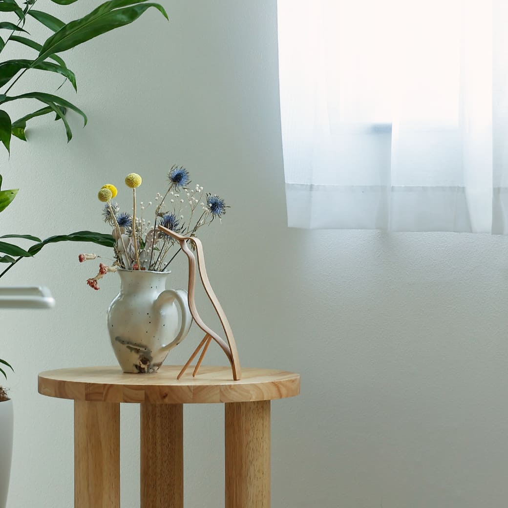 m-ob01 Cooee Design (クーイーデザイン) Woody Bird High 25cm オーク