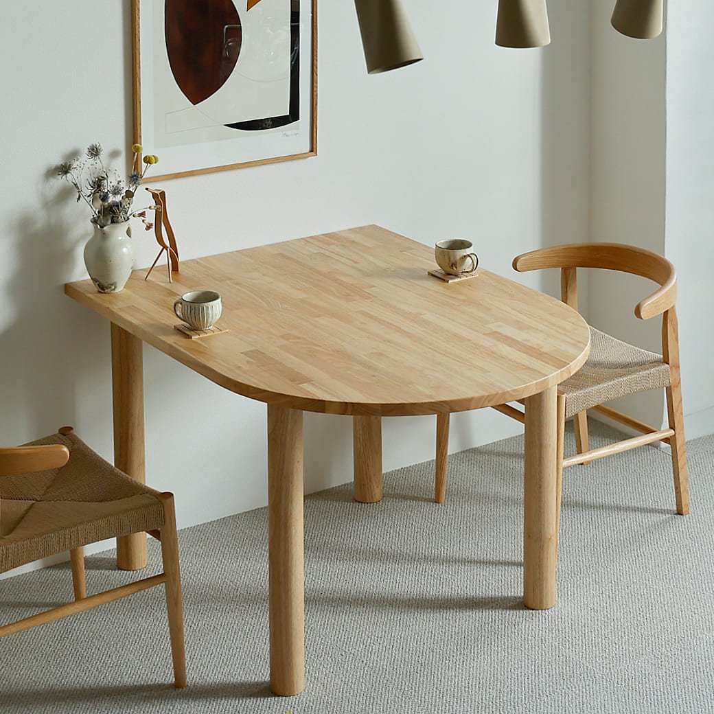 m - dt06 ハーフオーバルダイニングテーブル 幅120cm - miion|北欧ナチュラルモダン家具・インテリア通販 miion(ミオン)