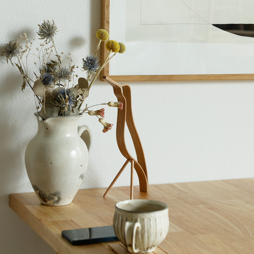 m-ob01 Cooee Design (クーイーデザイン) Woody Bird High 25cm オーク