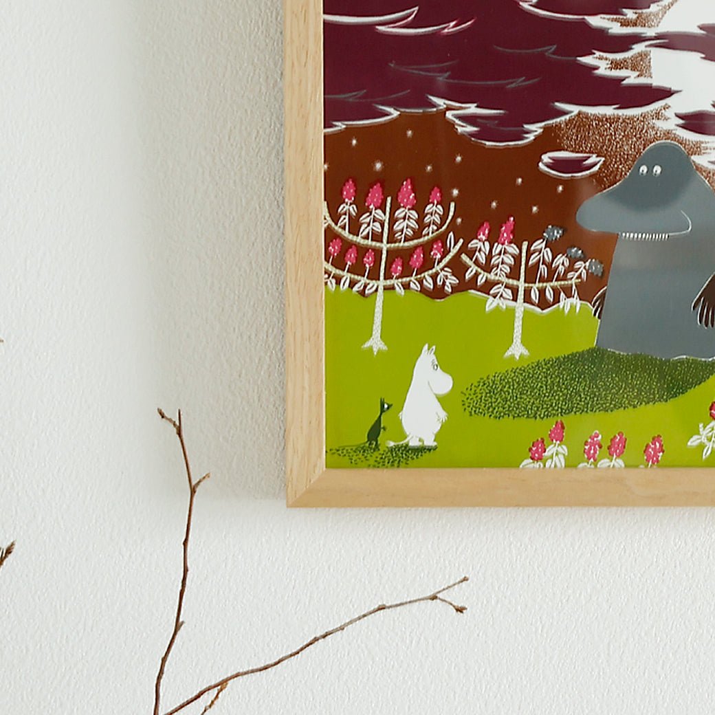 m - po34 アートポスター MOOMIN MORAN TO BATTARI - miion|北欧ナチュラルモダン家具・インテリア通販 miion(ミオン)