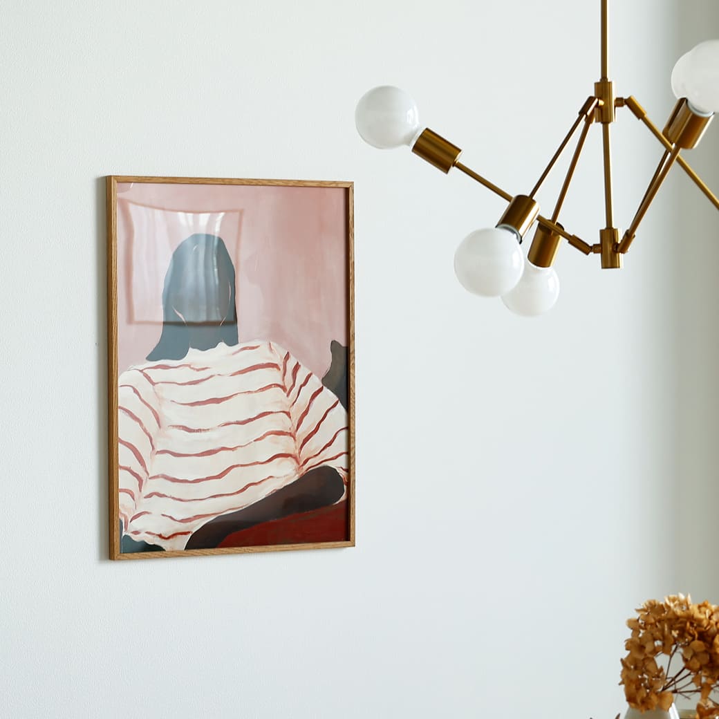 m - po35 アートポスター Paper Collective (ペーパーコレクティブ) Red Stripes 50×70cm - miion|北欧ナチュラルモダン家具・インテリア通販 miion(ミオン)