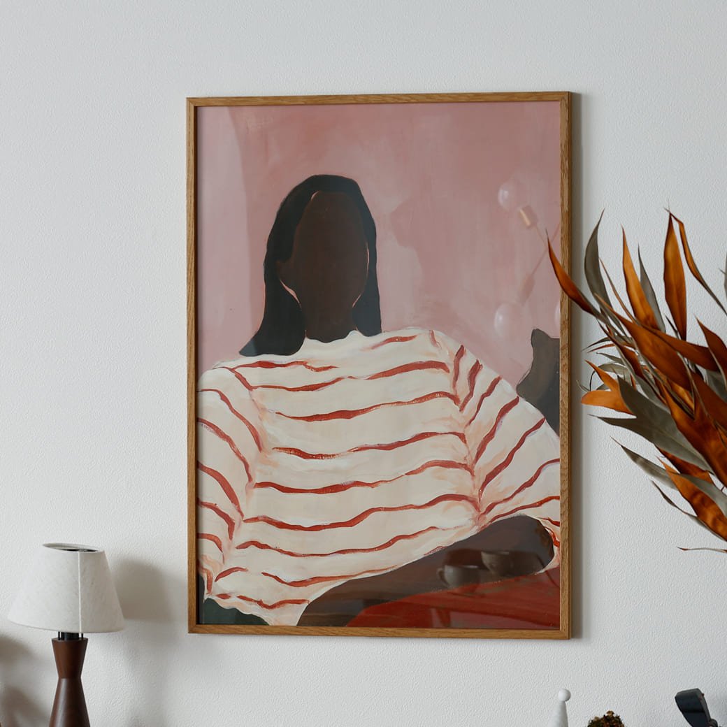 m - po35 アートポスター Paper Collective (ペーパーコレクティブ) Red Stripes 50×70cm - miion|北欧ナチュラルモダン家具・インテリア通販 miion(ミオン)