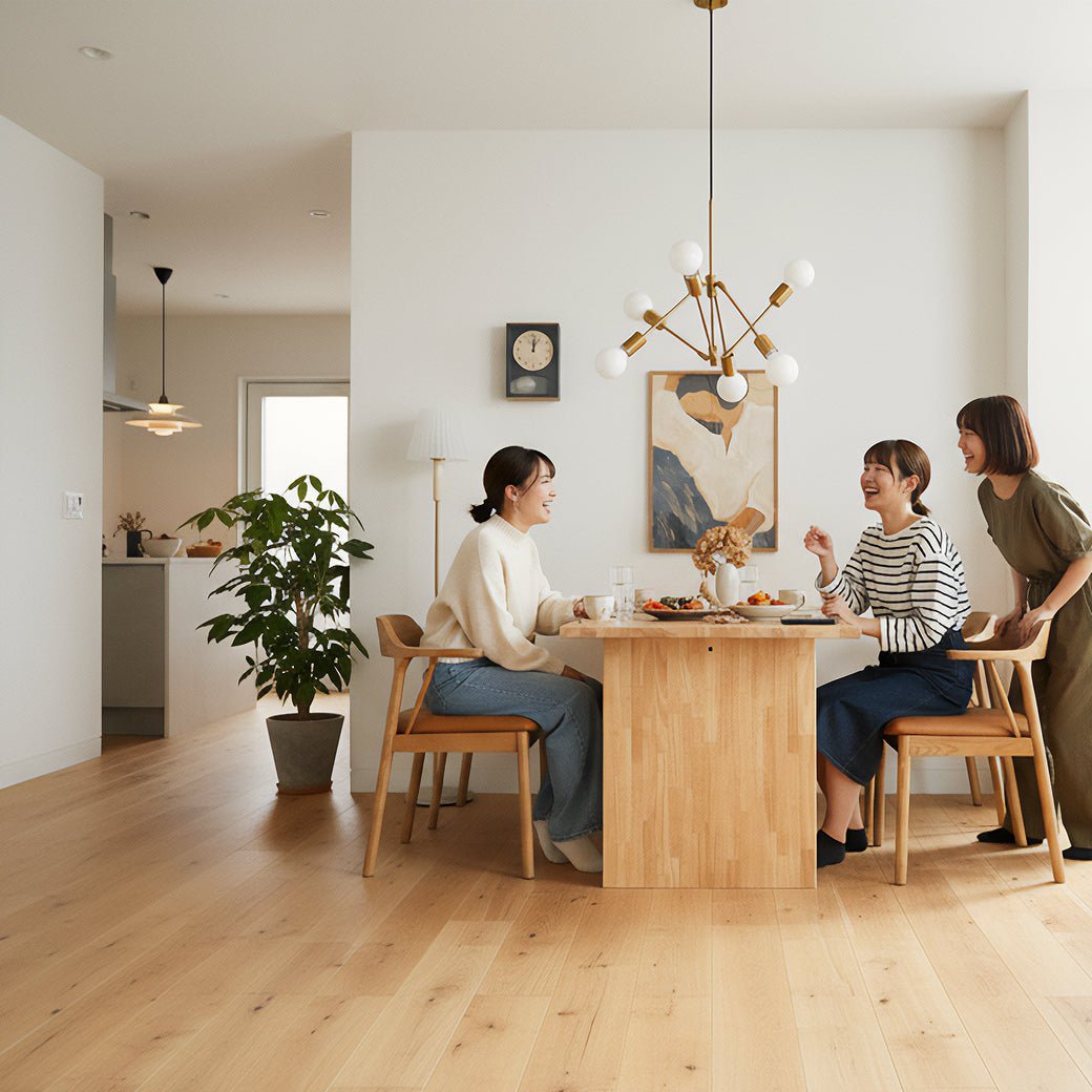 miionオリジナルダイニングテーブル 幅150cm｜岐阜の職人が語る、無垢材と塗装へのこだわり - miion｜北欧ナチュラルモダン家具・インテリア通販 miion（ミオン）