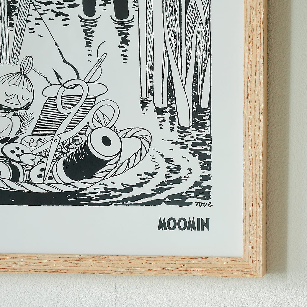 m-po47 アートポスター　MOOMIN（ムーミン）Snufkin Fishing