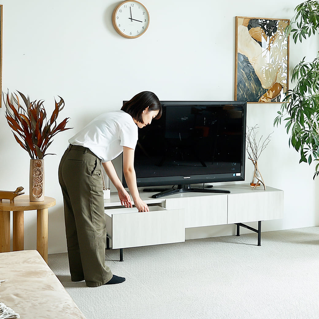 m-tv03 テレビボード　Selloc（セロク）ライトグレー