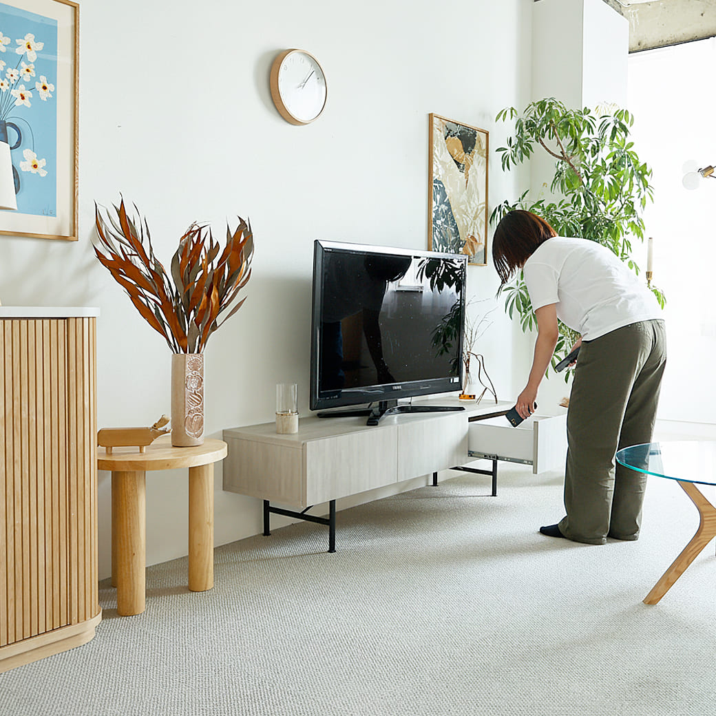m-tv03 テレビボード　Selloc（セロク）ライトグレー