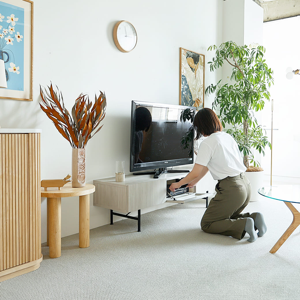 m-tv03 テレビボード　Selloc（セロク）ライトグレー