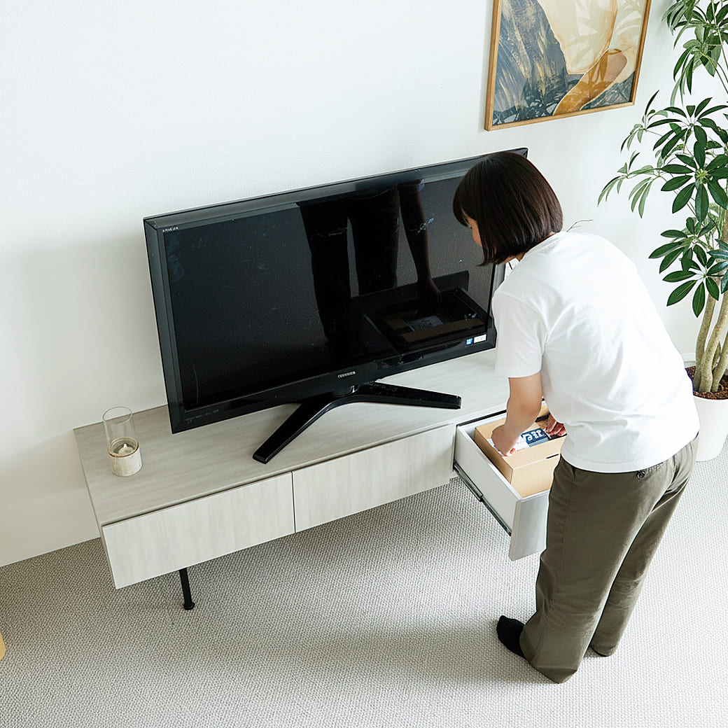 m-tv03 テレビボード　Selloc（セロク）ライトグレー