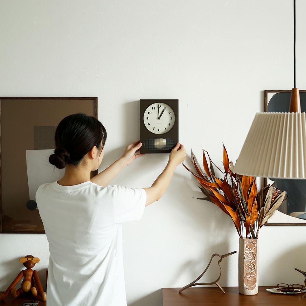 振り子時計 CHARME CLOCK PENDULUM BROWN｜miion - miion｜北欧