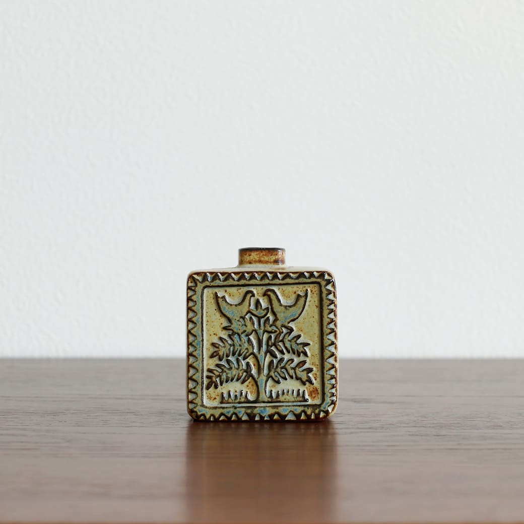 m-fv03 フラワーベース　かしわ窯　Vase Bird Square - miion｜北欧ナチュラルモダン家具・インテリア通販 miion（ミオン）