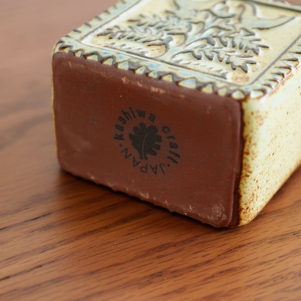 m-fv03 フラワーベース　かしわ窯　Vase Bird Square - miion｜北欧ナチュラルモダン家具・インテリア通販 miion（ミオン）