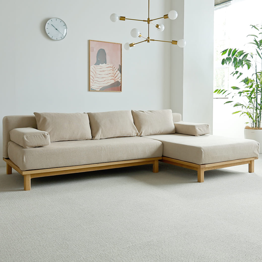 m - sf09 SIEVE rect unit sofa カウチセットAタイプ ライトブラウン - miion｜北欧ナチュラルモダン家具・インテリア通販 miion（ミオン）