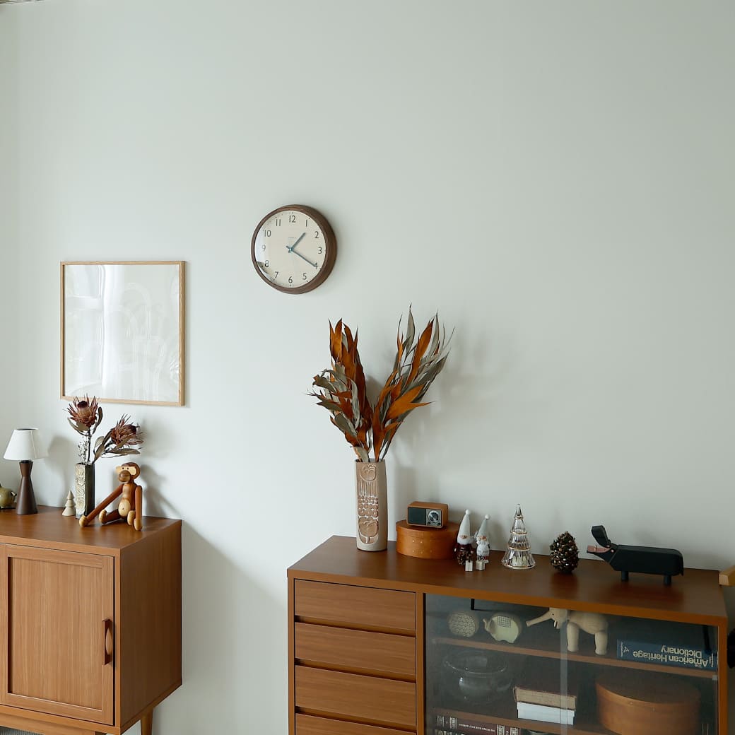 m-cl05 電波時計 DROP CLOCK WALNUT