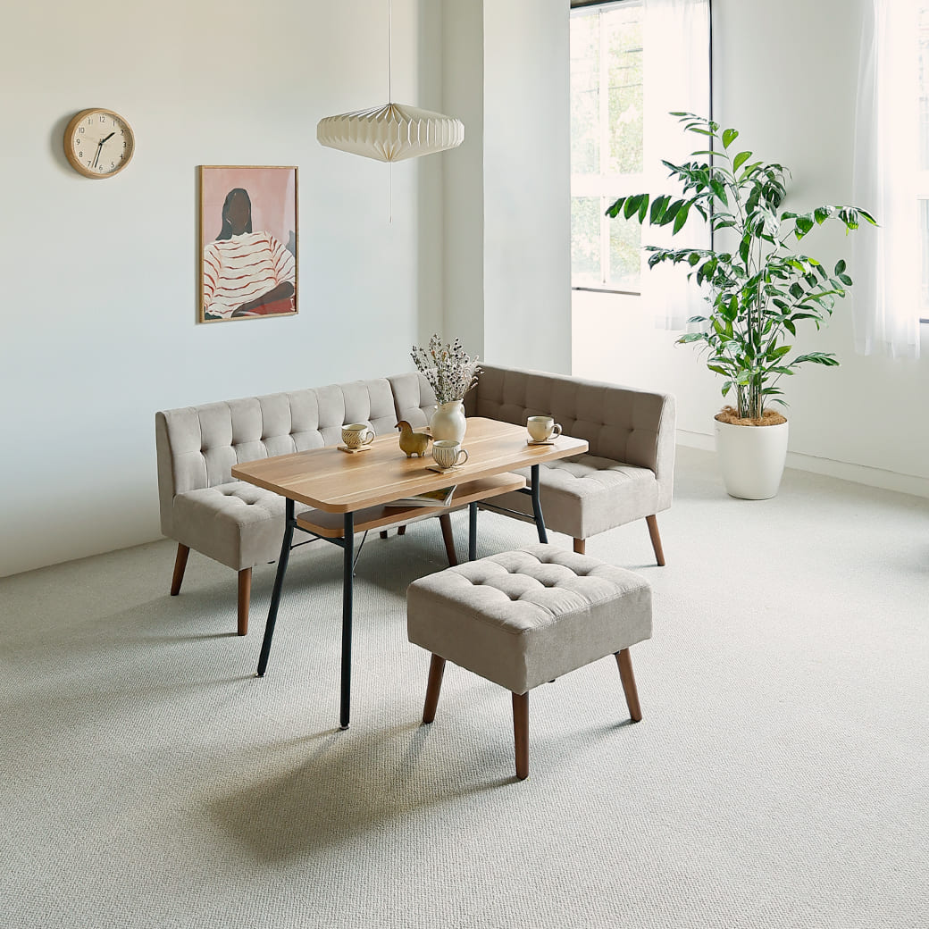 mild オットマン 北欧ナチュラルモダン サンドベージュ｜miion - miion