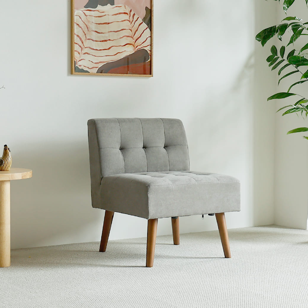 mild 1人掛けソファ 北欧ナチュラルモダン グレー｜miion - miion