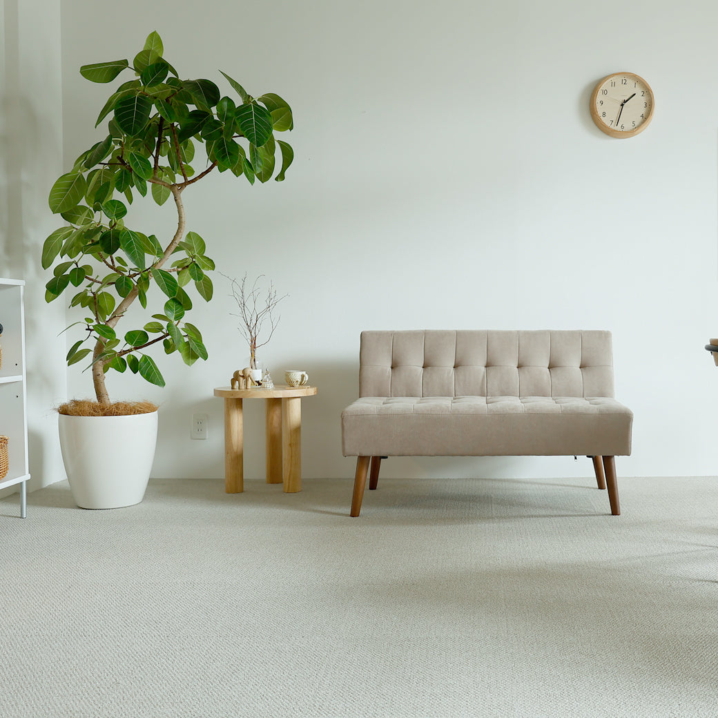 mild 2人掛けソファ 北欧ナチュラルモダン サンドベージュ｜miion