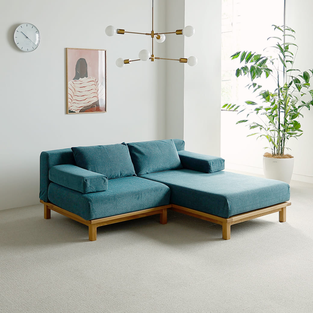 m-sf10 SIEVE rect unit sofa カウチセットBタイプ ブルー