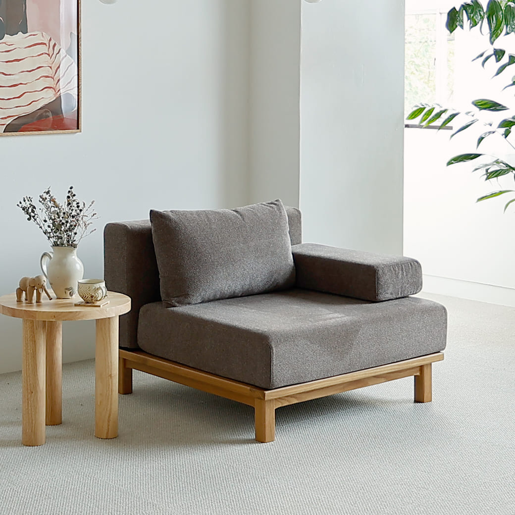 m-sf06 SIEVE rect unit sofa １人掛けタイプ ベージュ