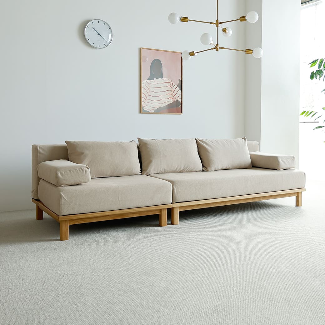 m-sf11 SIEVE rect unit sofa 3人掛けセット ライトブラウン