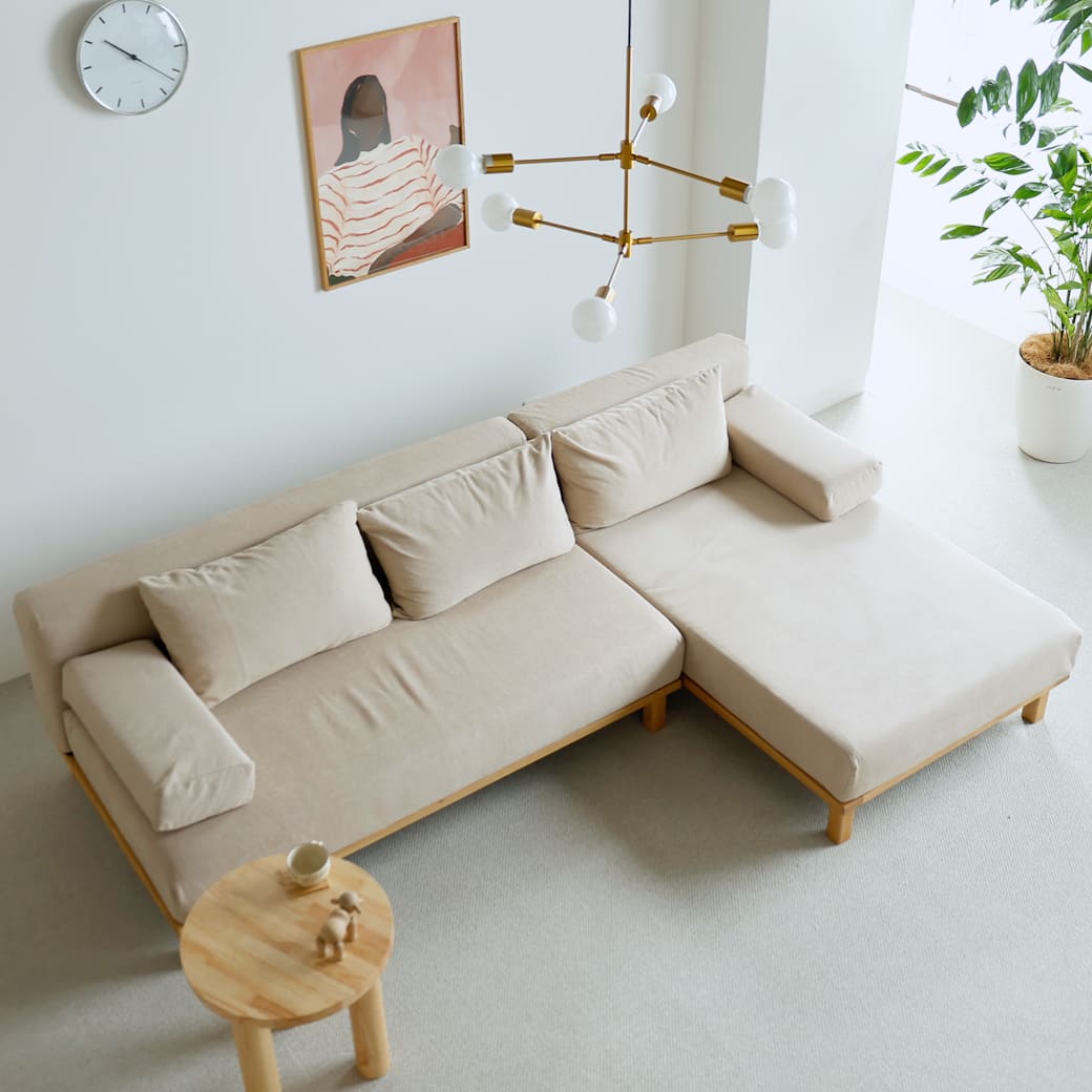 m-sf07 SIEVE rect unit sofa ワイドタイプ ベージュ