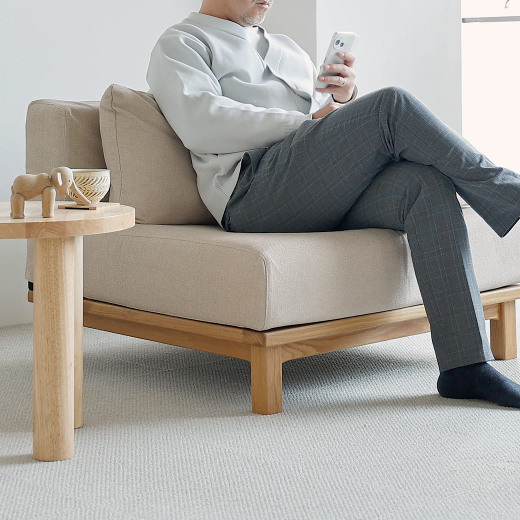 m-sf06 SIEVE rect unit sofa １人掛けタイプ ベージュ