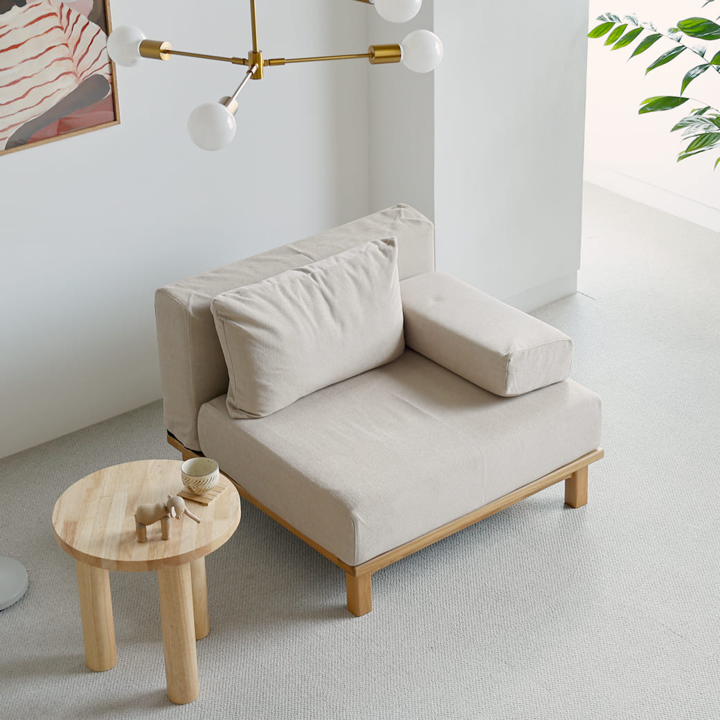 m-sf06 SIEVE rect unit sofa １人掛けタイプ ベージュ