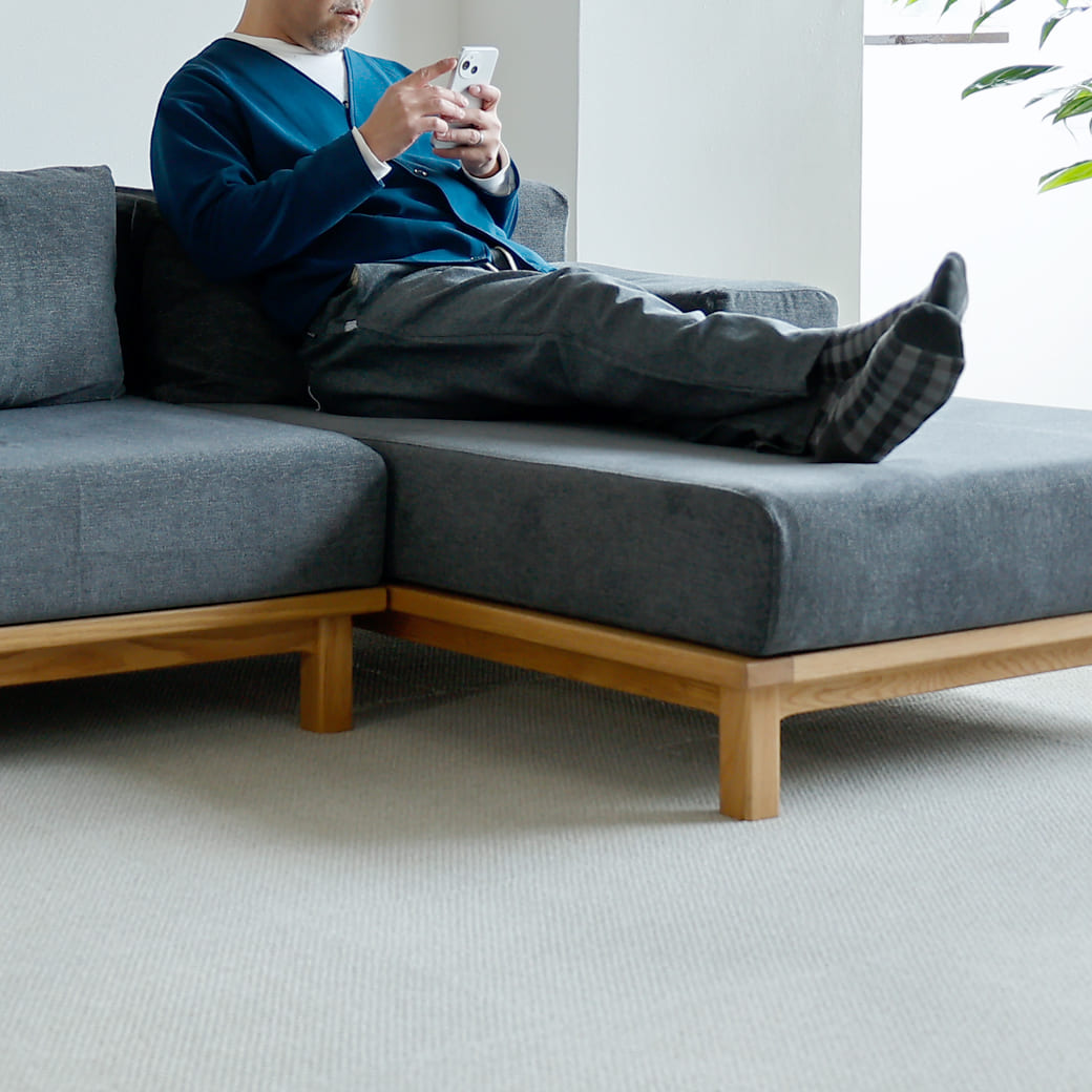 m-sf10 SIEVE rect unit sofa カウチセットBタイプ ブルー