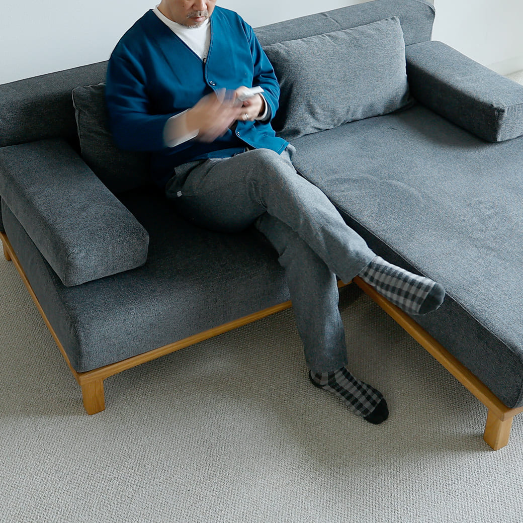 m-sf10 SIEVE rect unit sofa カウチセットBタイプ ブルー