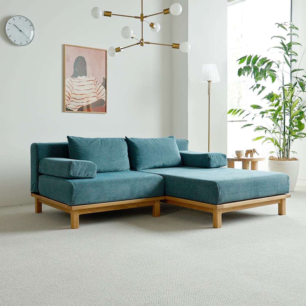 m-sf10 SIEVE rect unit sofa カウチセットBタイプ ブルー