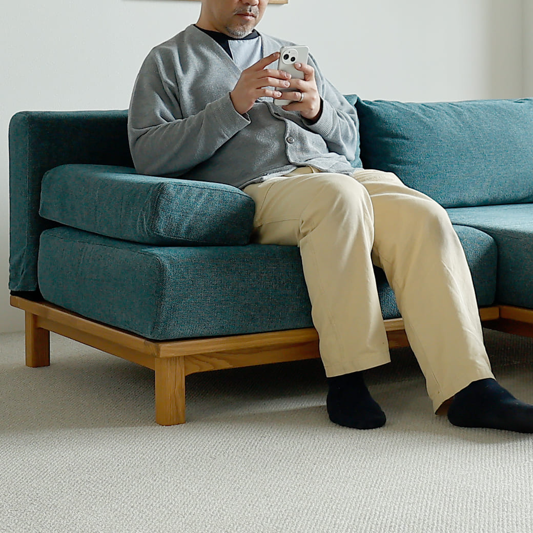 m-sf10 SIEVE rect unit sofa カウチセットBタイプ ブルー