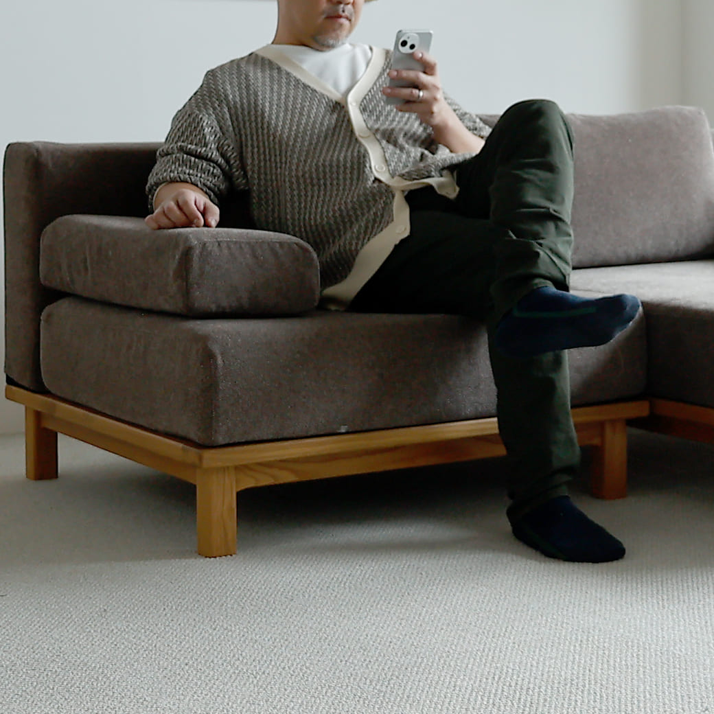 m-sf10 SIEVE rect unit sofa カウチセットBタイプ ブルー