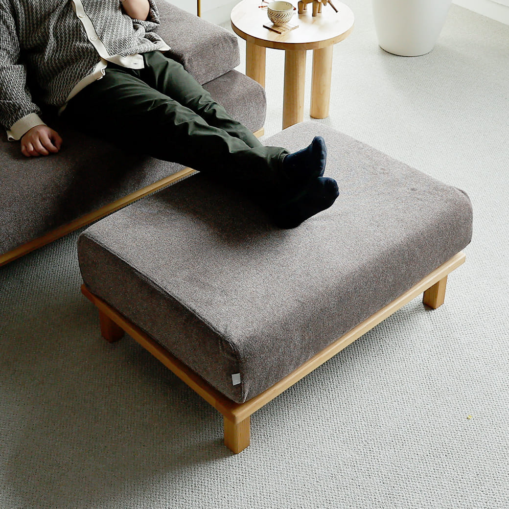 m-sf05 SIEVE rect unit sofa オットマンタイプ ライトブラウン