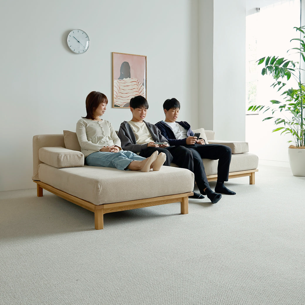 m-sf09 SIEVE rect unit sofa カウチセットAタイプ ベージュ