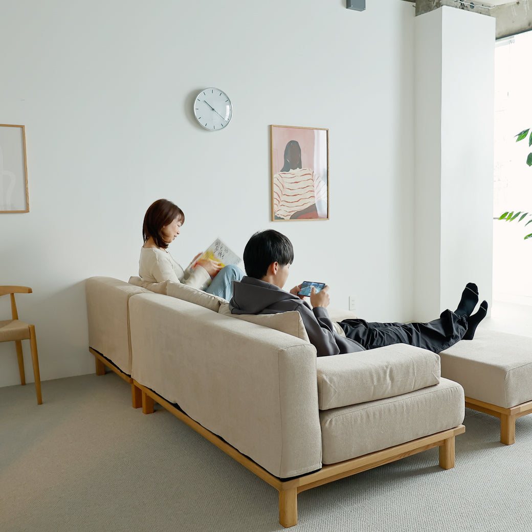 m-sf11 SIEVE rect unit sofa 3人掛けセット ライトブラウン