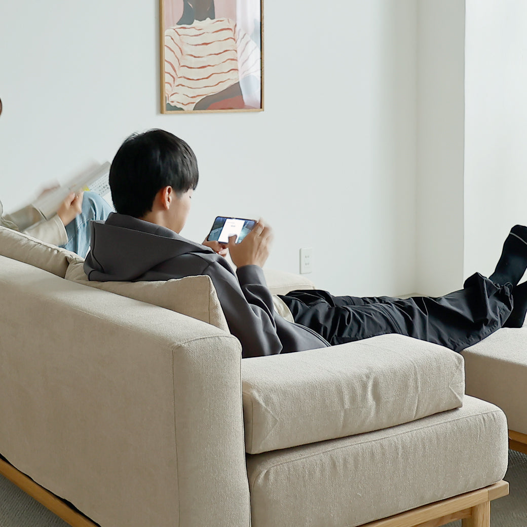 m-sf10 SIEVE rect unit sofa カウチセットBタイプ ブルー