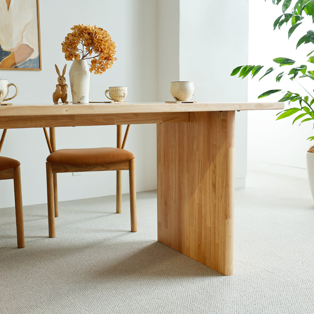 m-dt13 ダイニングテーブル 幅150cm パネル脚タイプ