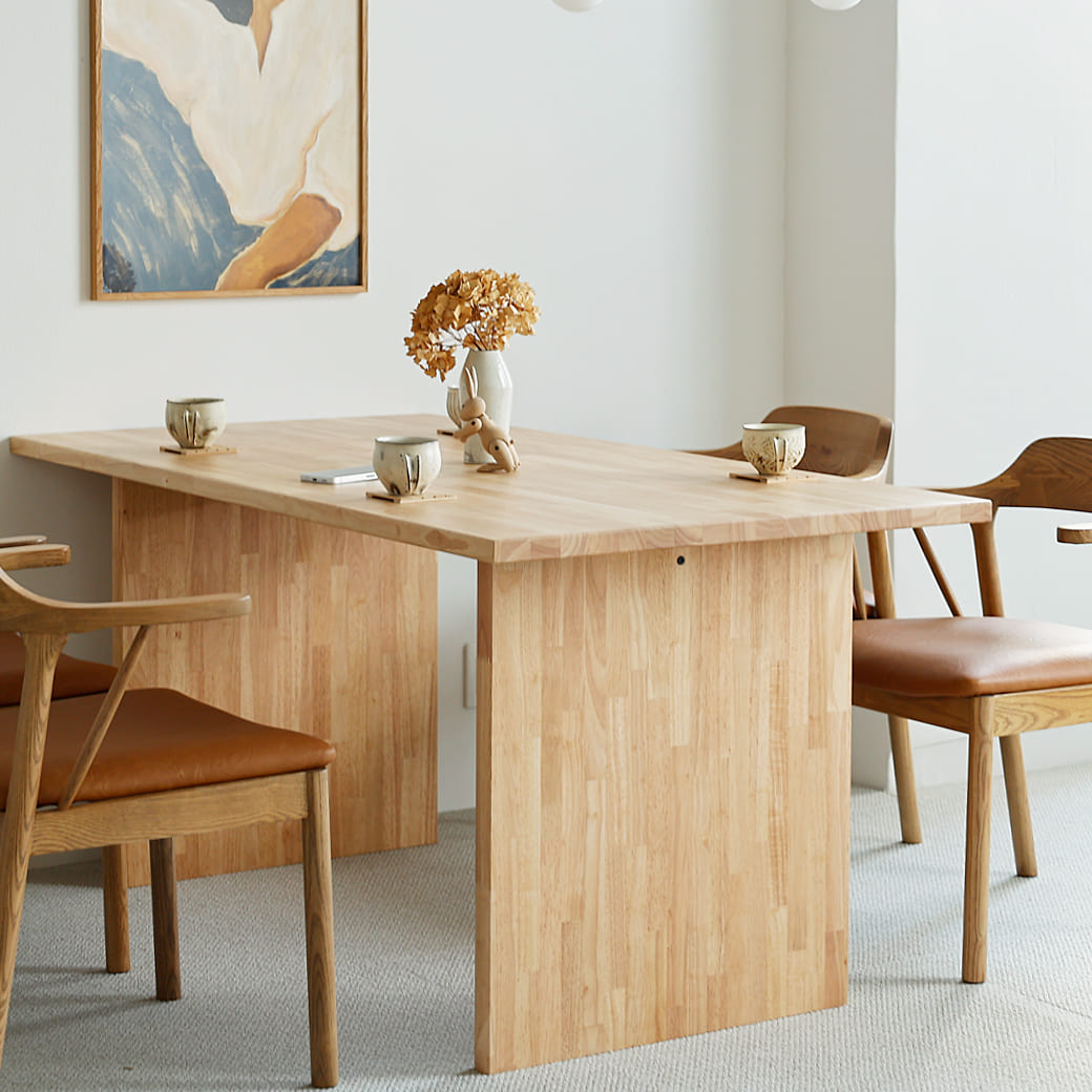 m-dt13 ダイニングテーブル 幅150cm パネル脚タイプ