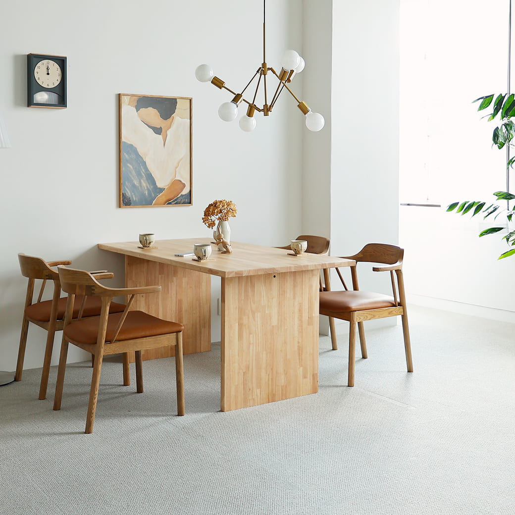 m-dt13 ダイニングテーブル 幅150cm パネル脚タイプ - miion｜北欧