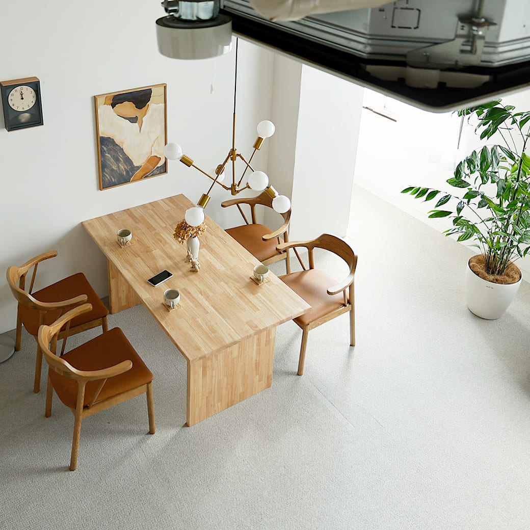 m-dt13 ダイニングテーブル 幅150cm パネル脚タイプ