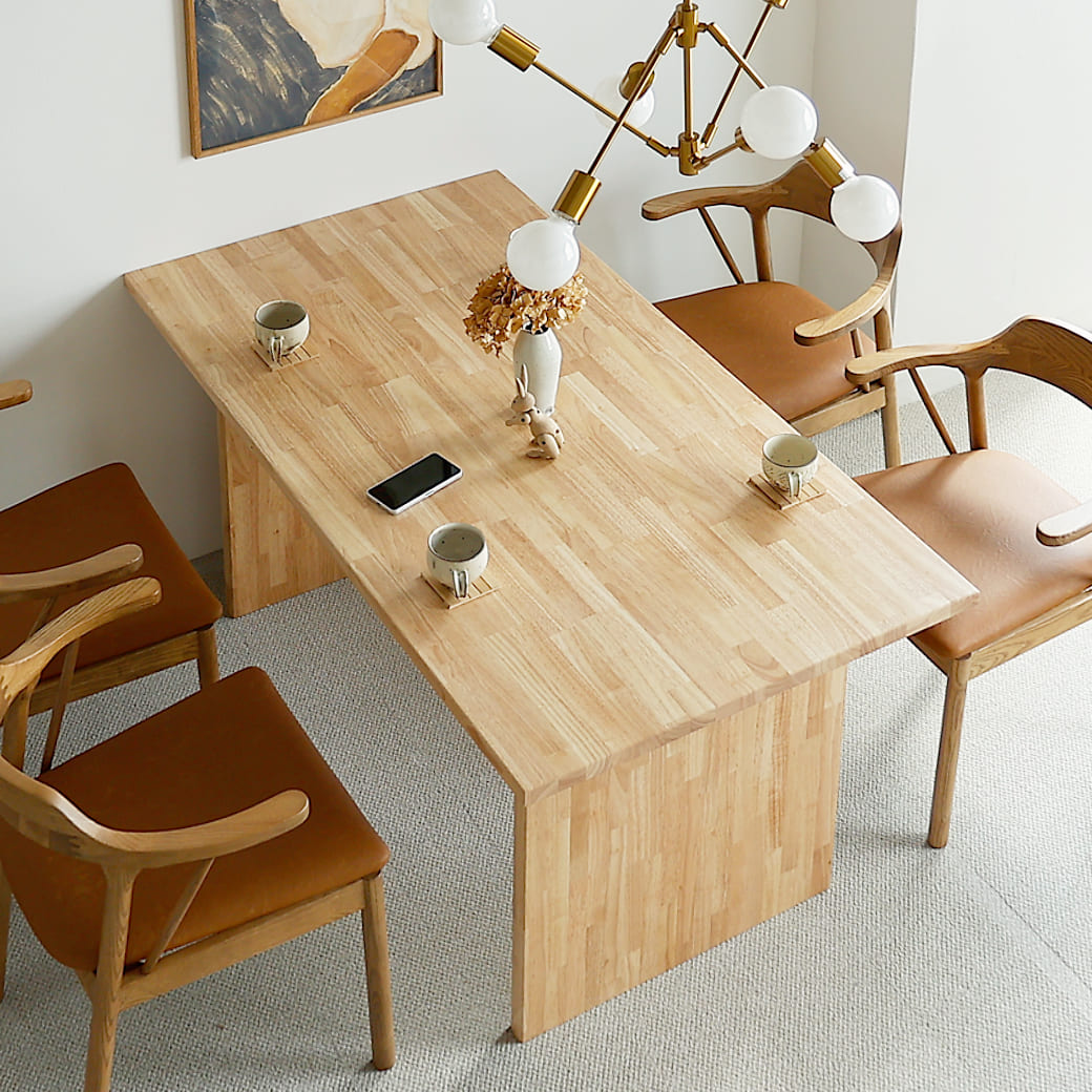 m-dt13 ダイニングテーブル 幅150cm パネル脚タイプ