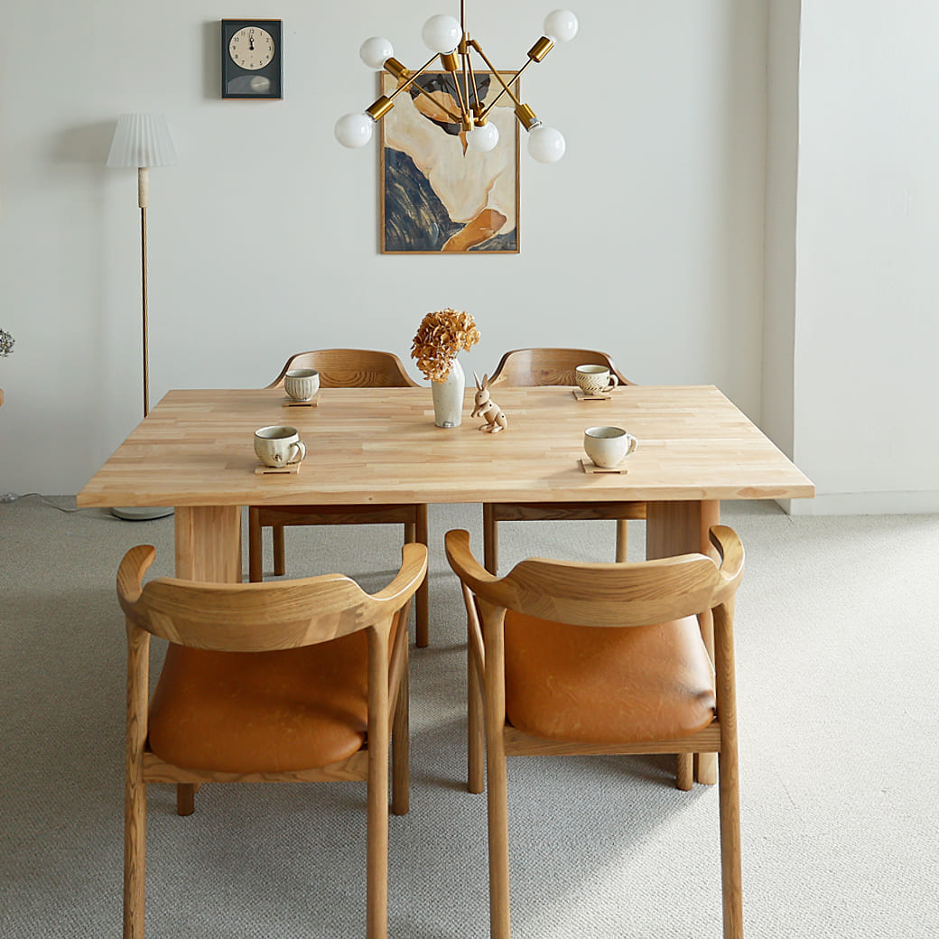 m-dt13 ダイニングテーブル 幅150cm パネル脚タイプ