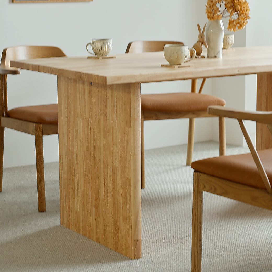 m-dt13 ダイニングテーブル 幅150cm パネル脚タイプ