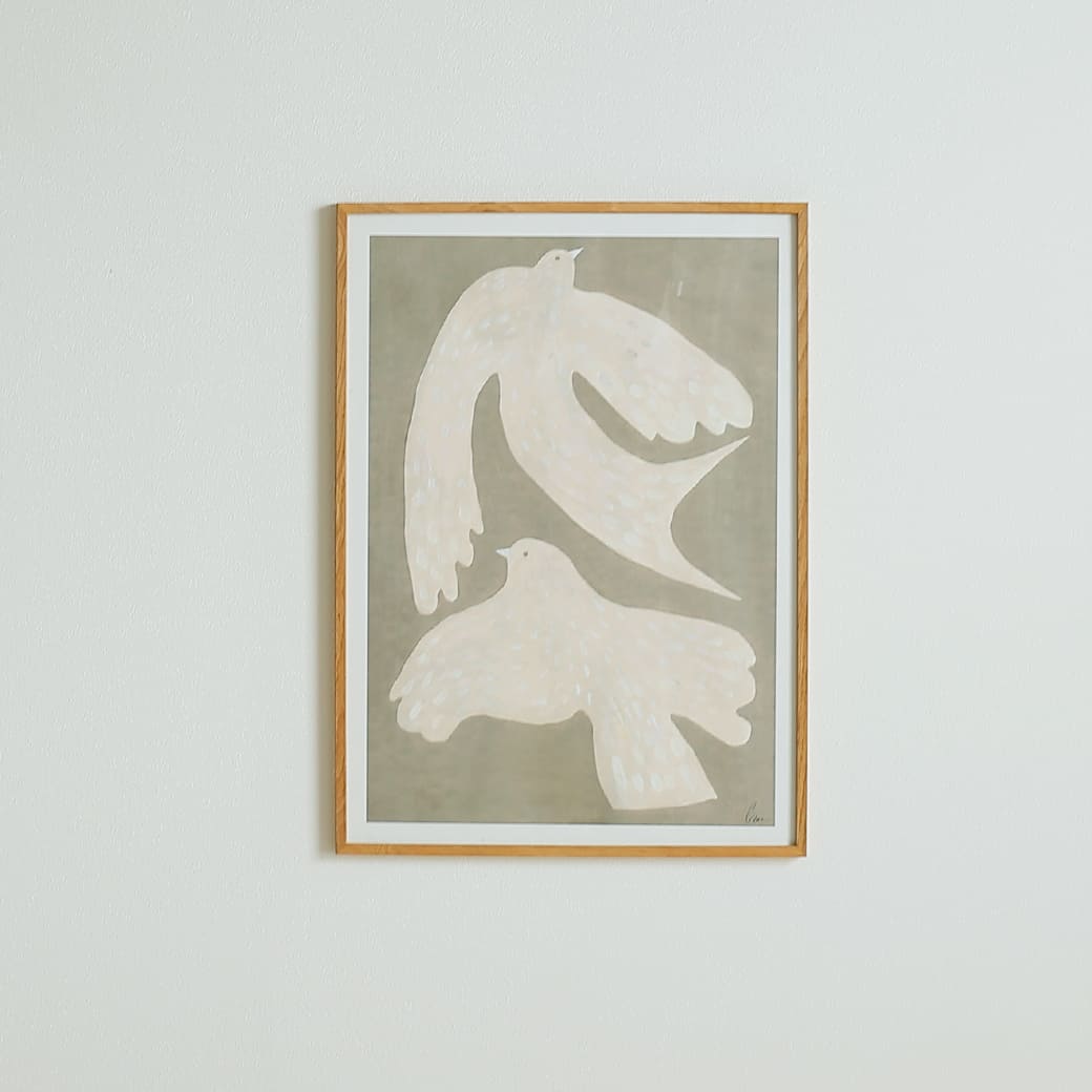 m-po04 アートポスター THE POSTER CLUB Two Birds 50×70cm