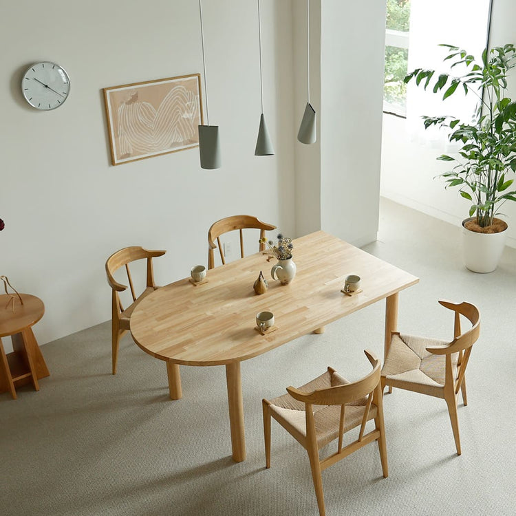 ダイニング5点セット ハーフオーバルテーブル 幅160cm｜miion - miion