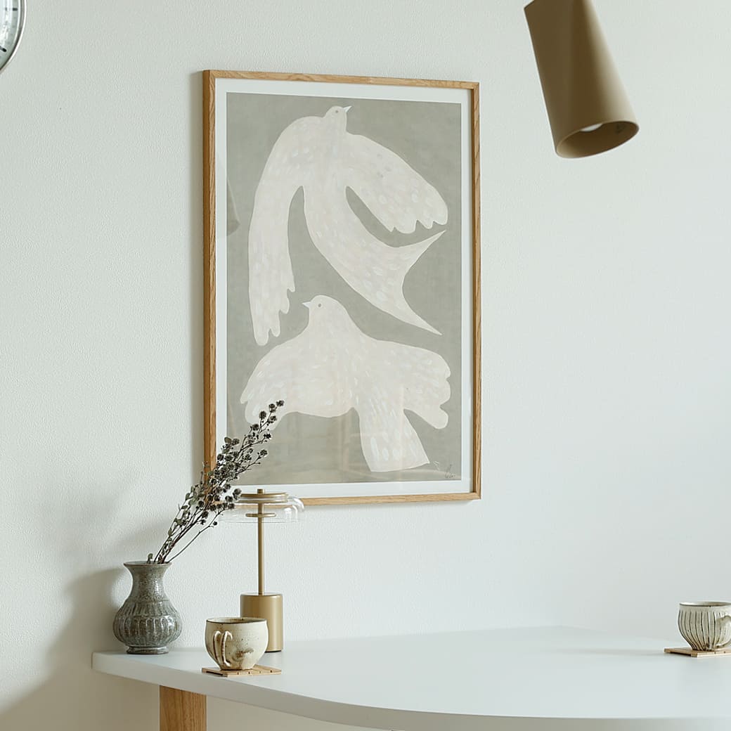 m-po04 アートポスター THE POSTER CLUB Two Birds 50×70cm