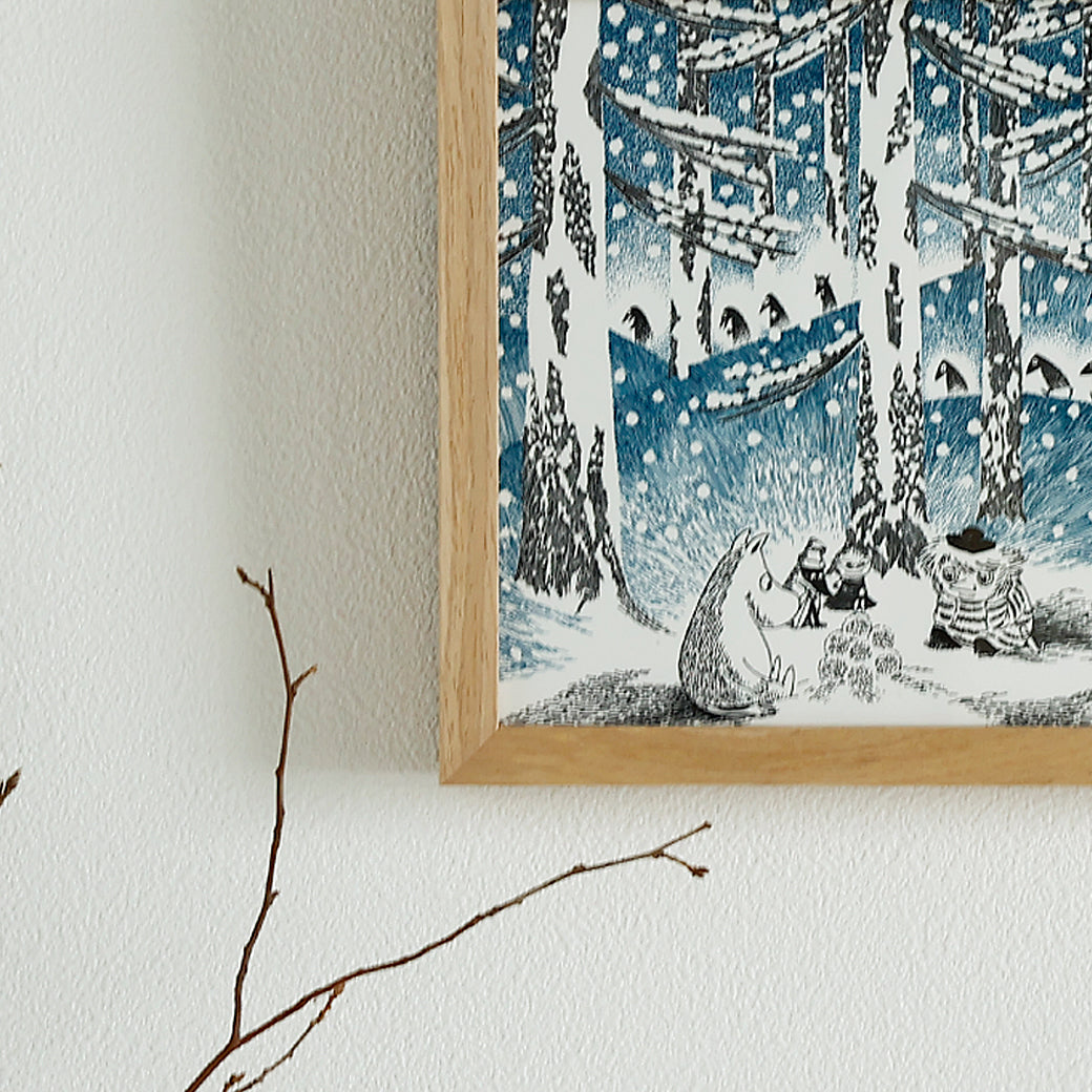 m-po32 アートポスター　MOOMIN　YUKIDAMA NO AKARI