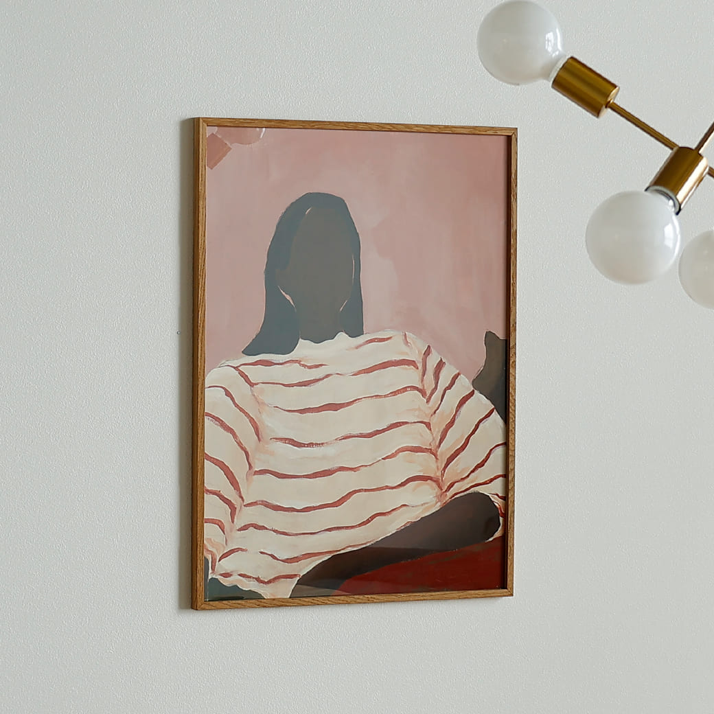 m-po35 アートポスター Paper Collective (ペーパーコレクティブ) Red Stripes 50×70cm